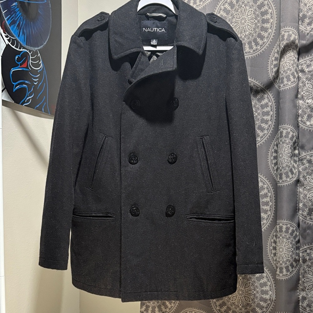 Nautica Men's Charcoal Peacoat